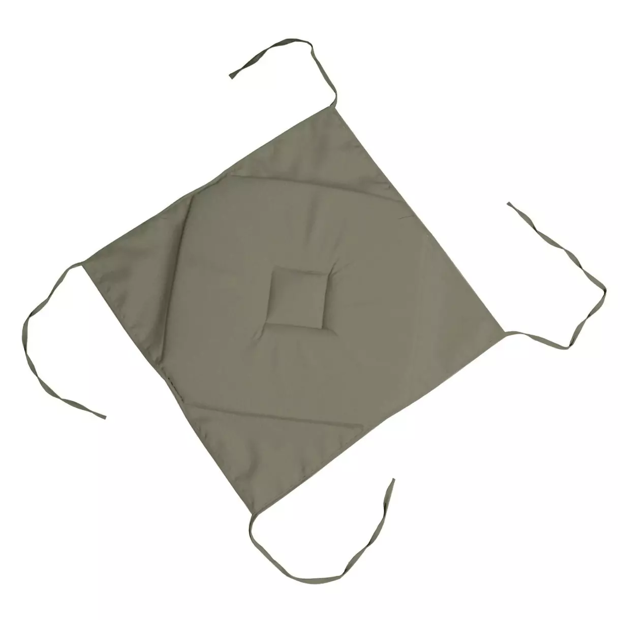 Galette de chaise carrée à rabats (40 cm) Nelson Vert sauge 1