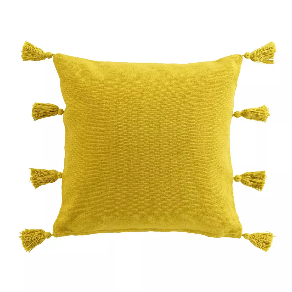 Coussin carré (45 cm) Tasselina Jaune 1