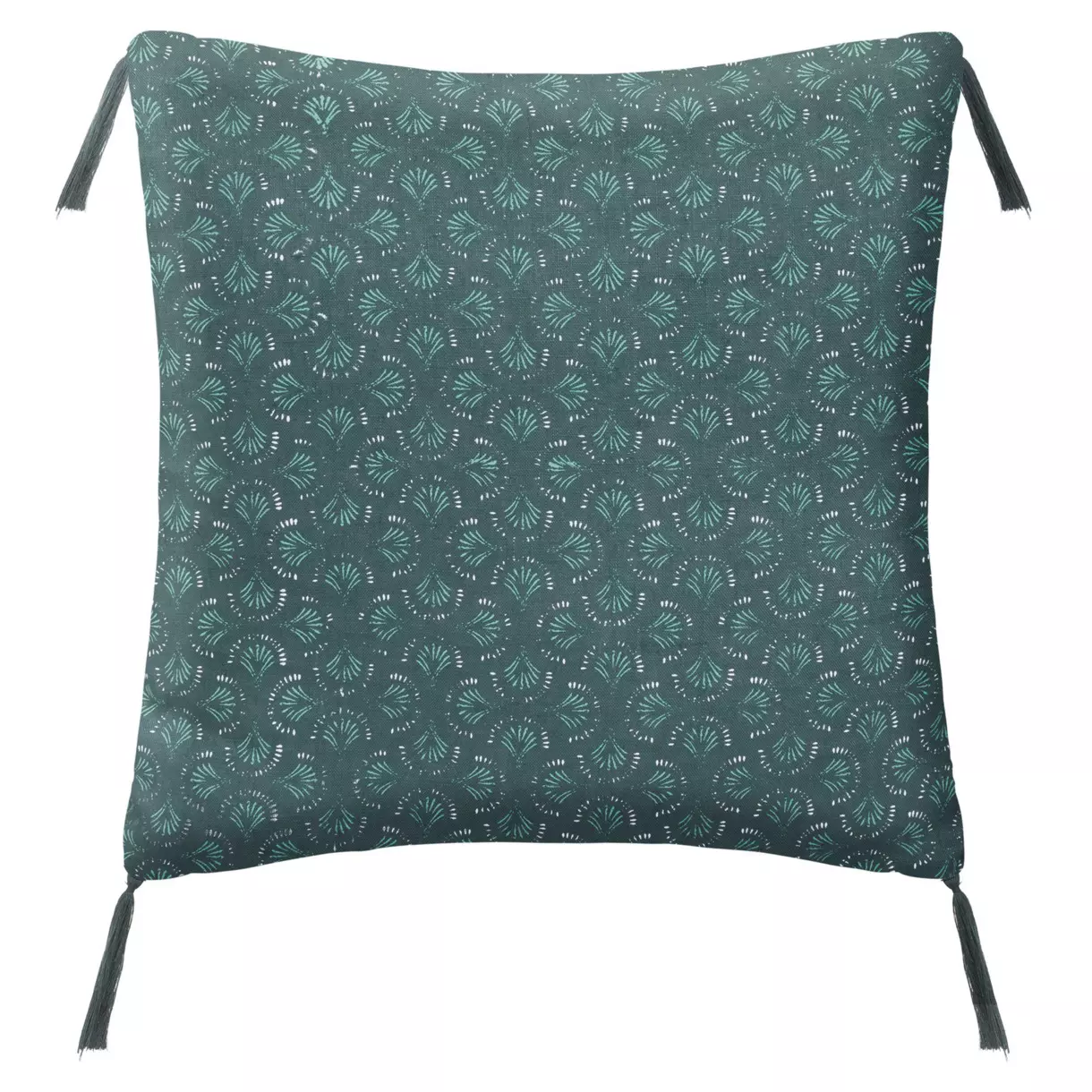 Coussin carré (40 cm) Linah Bleu canard 1