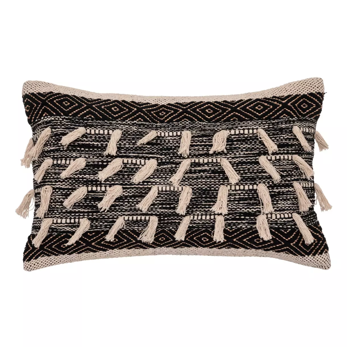 Coussin rectangulaire (58 cm) Edmo Noir 1