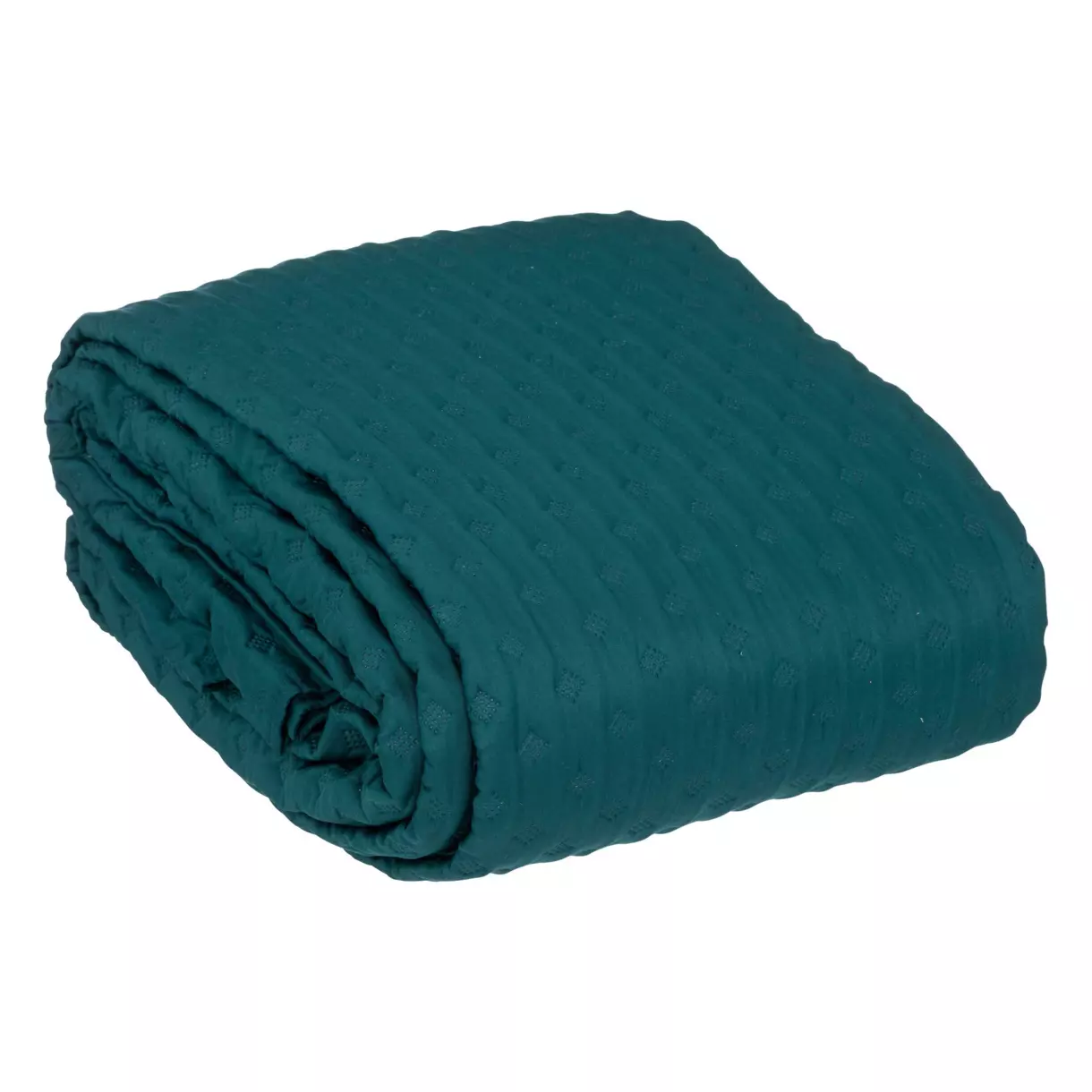 Couvre-lit et taies d'oreiller (240 x 260 cm) Kalia Bleu canard