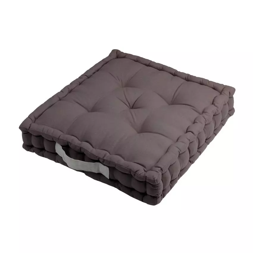 Coussin de sol (45 cm) Duo Gris foncé 1