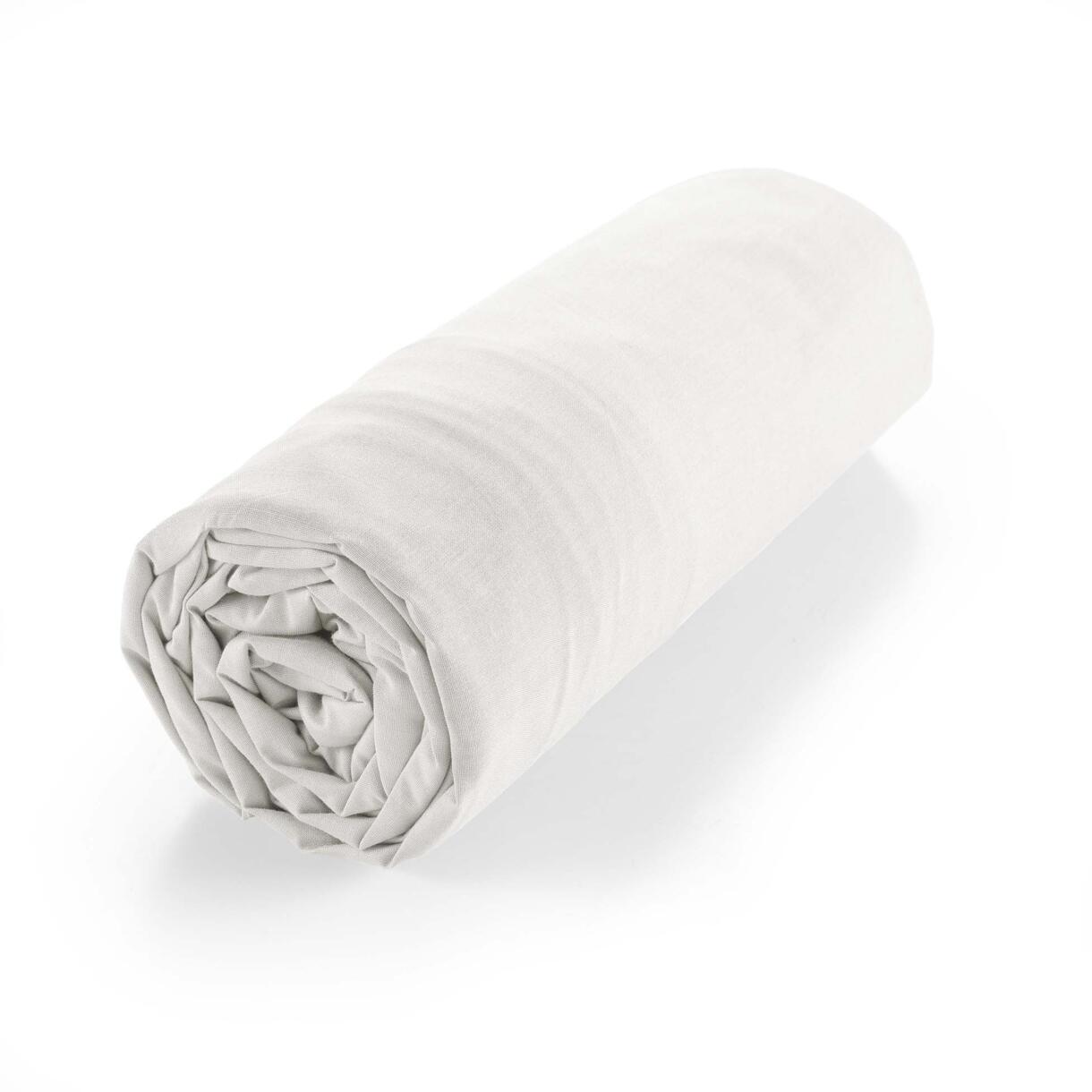 Drap housse coton bio (180 cm) Biolina Blanc 6