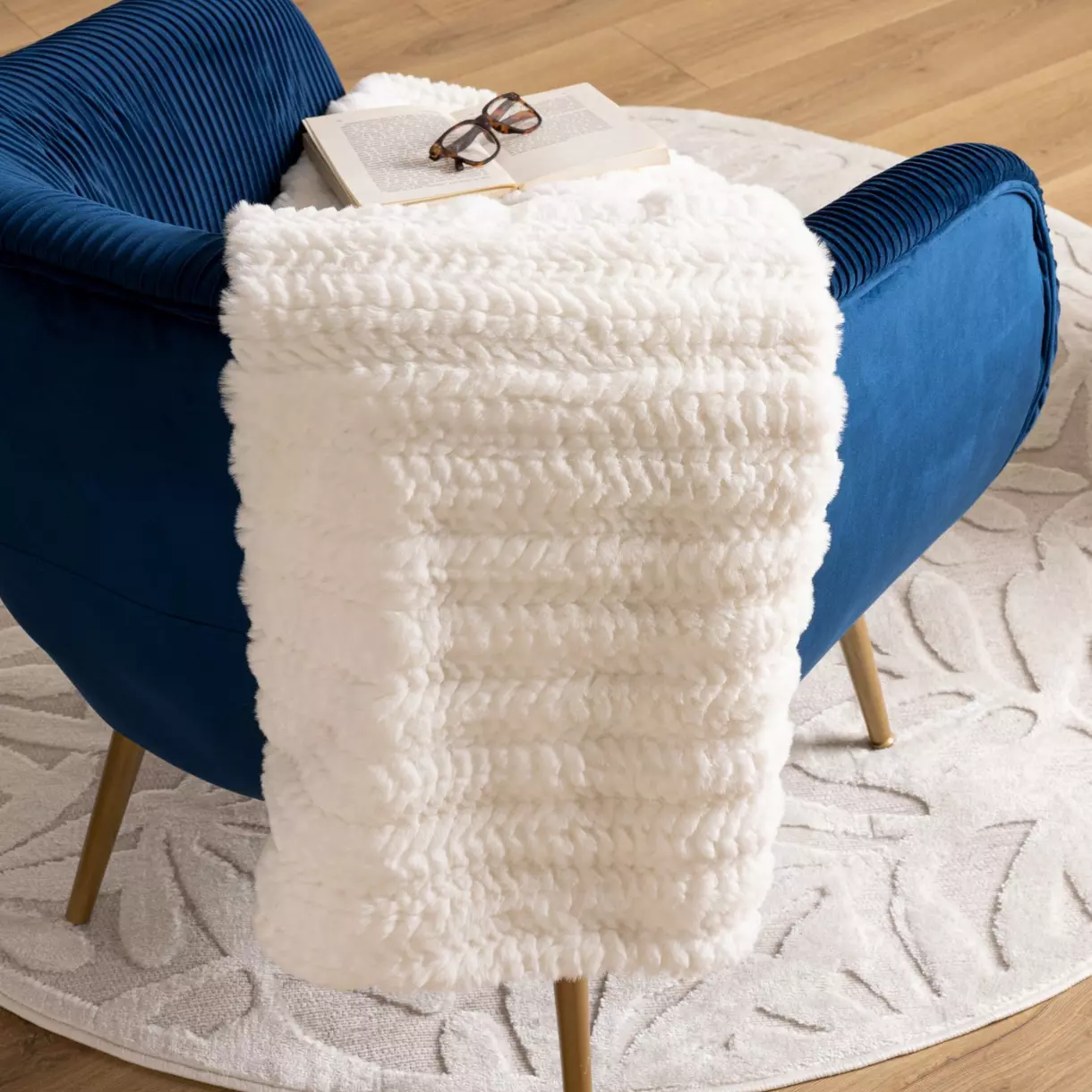 Plaid eco pelliccia (160 cm) Liani Avorio