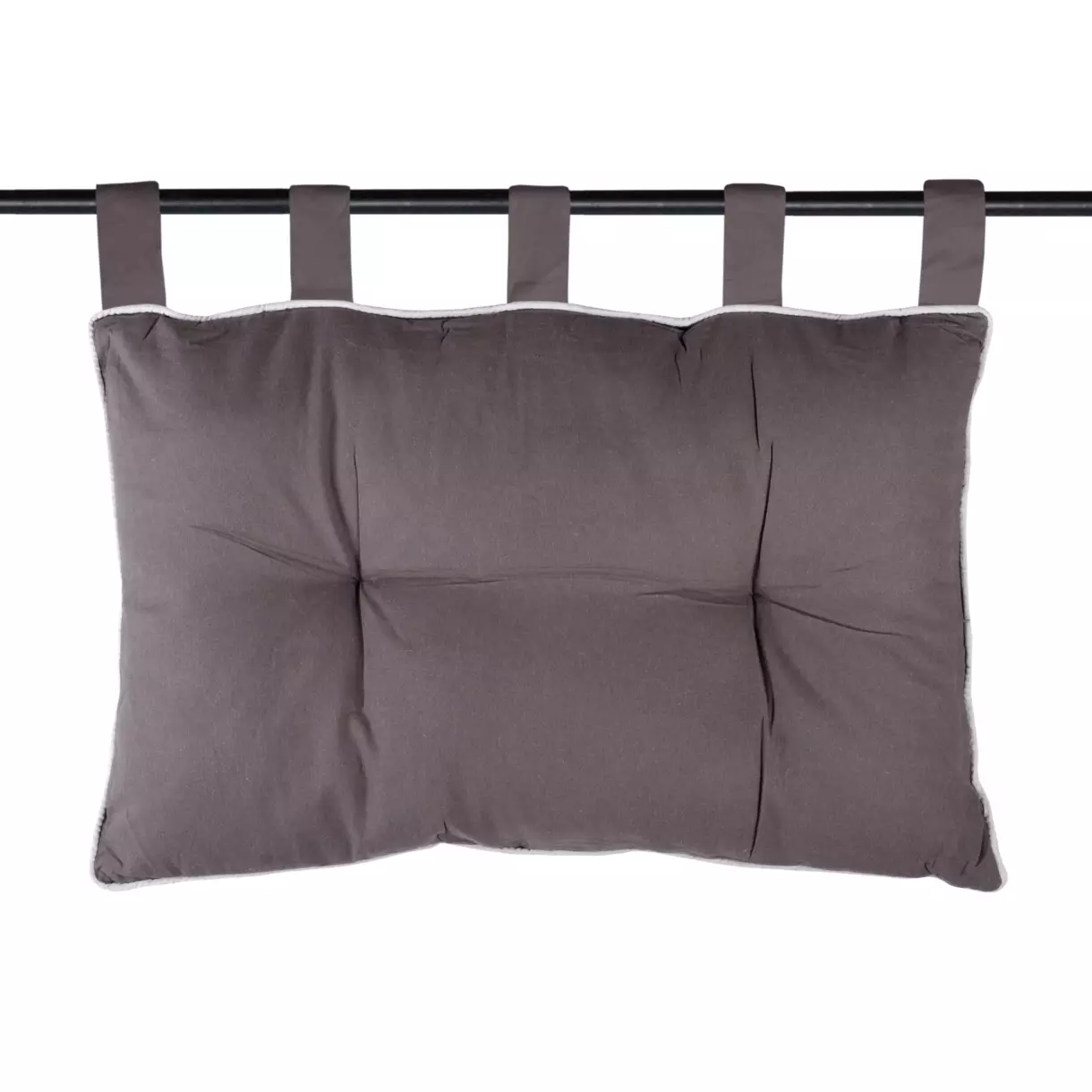 Cabecero de algodón (70 cm) Duo Gris 1