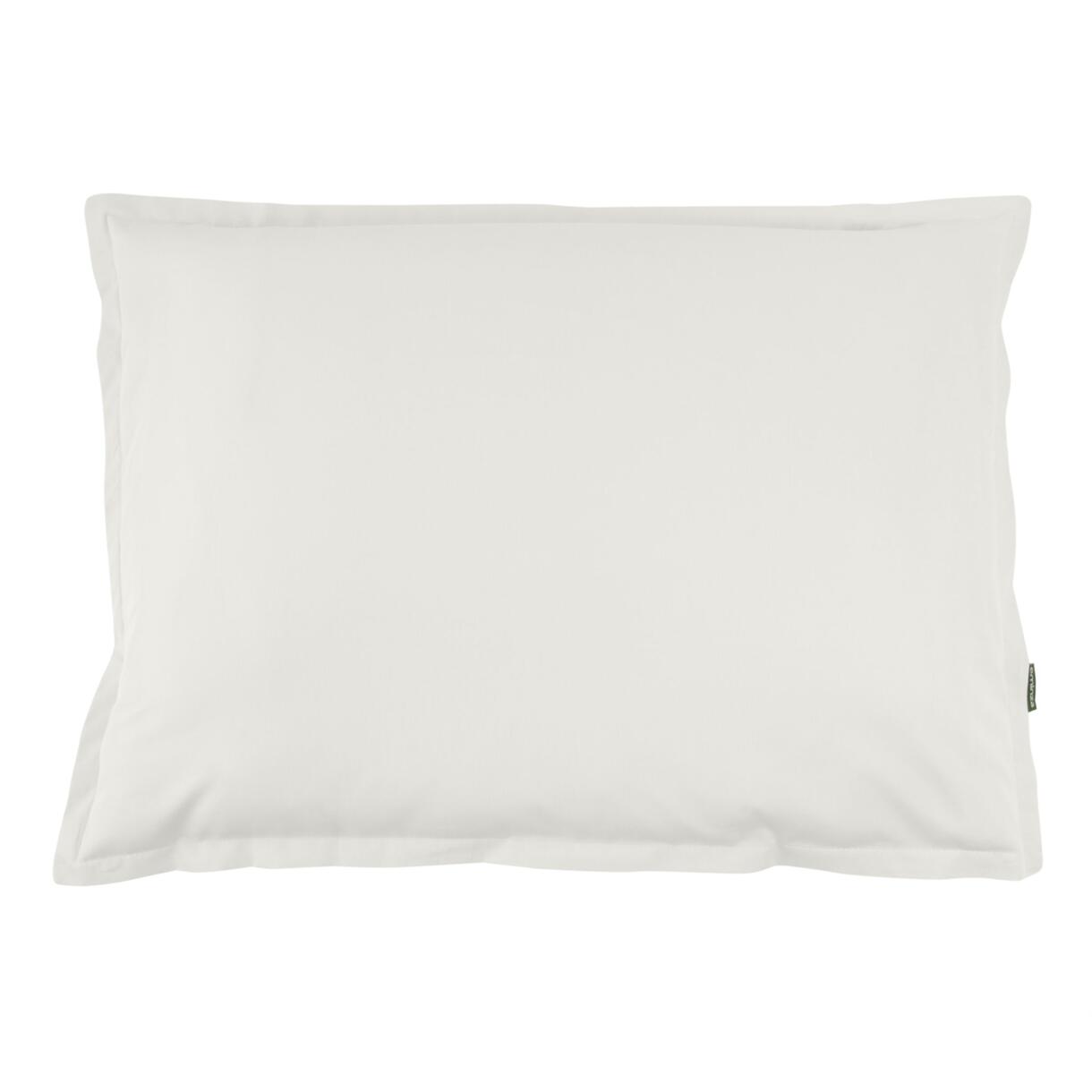 Funda de almohada rectangular de percal de algodón (80 cm) Cali Beige lino 1