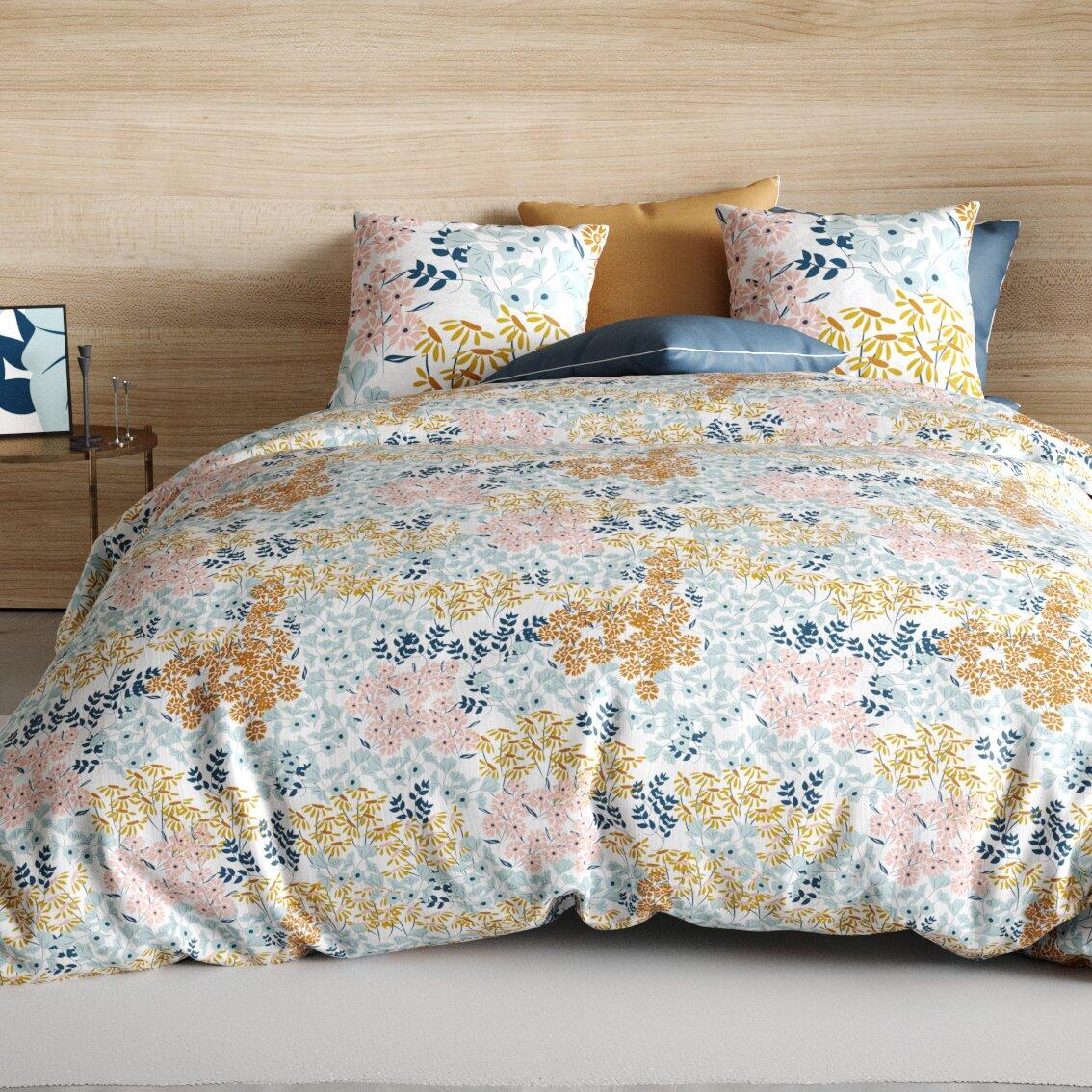 Funda Nórdica y dos fundas para almohada en algodón (260 cm) Kahana Multicolor 1