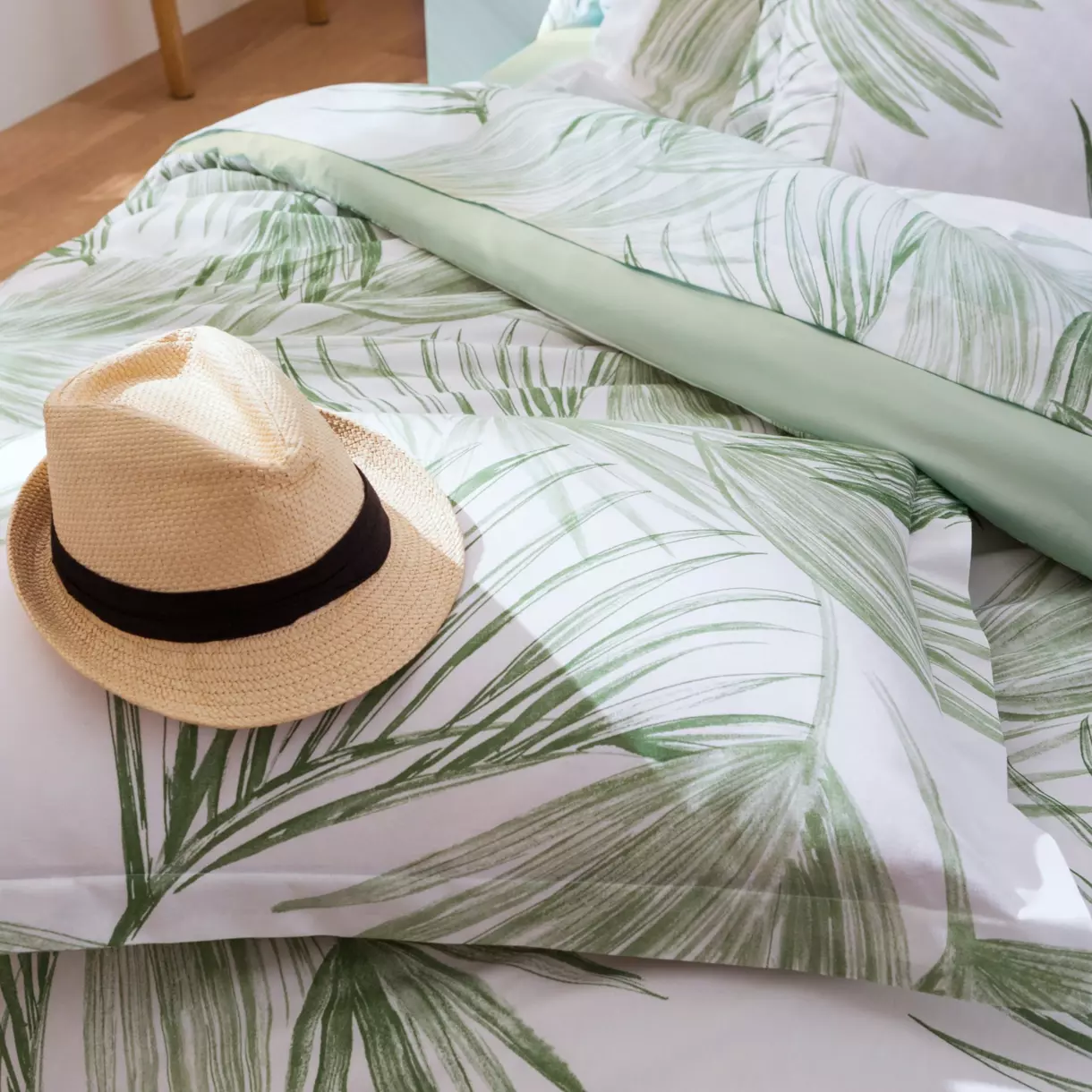 Funda de almohada rectangular algodón superior A l'ombre Verde 1