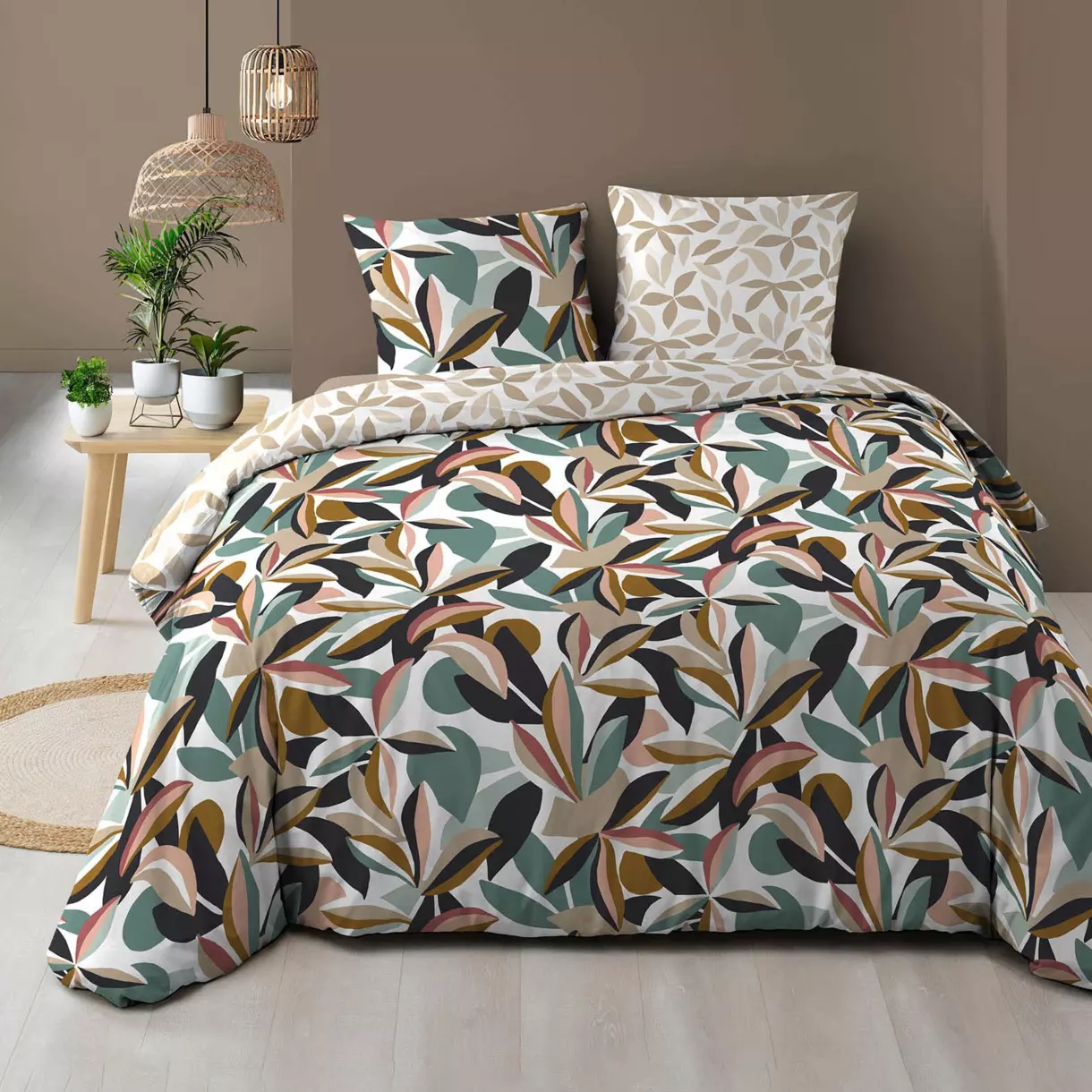Funda Nórdica y dos fundas en algodón (260 cm) Lavinia Multicolor 1