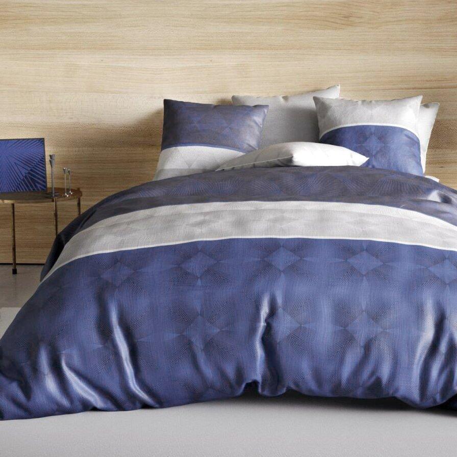 Baumwoll-Bettbezug & 1 Kopfkissenbezug (140 cm) Malme Blau 1