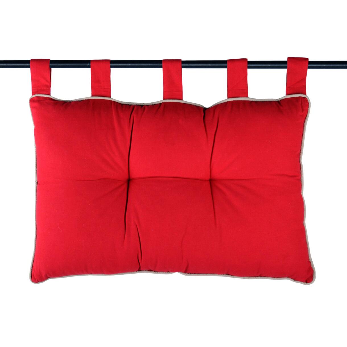 Tête de lit coton (70 cm) Duo Rouge 1