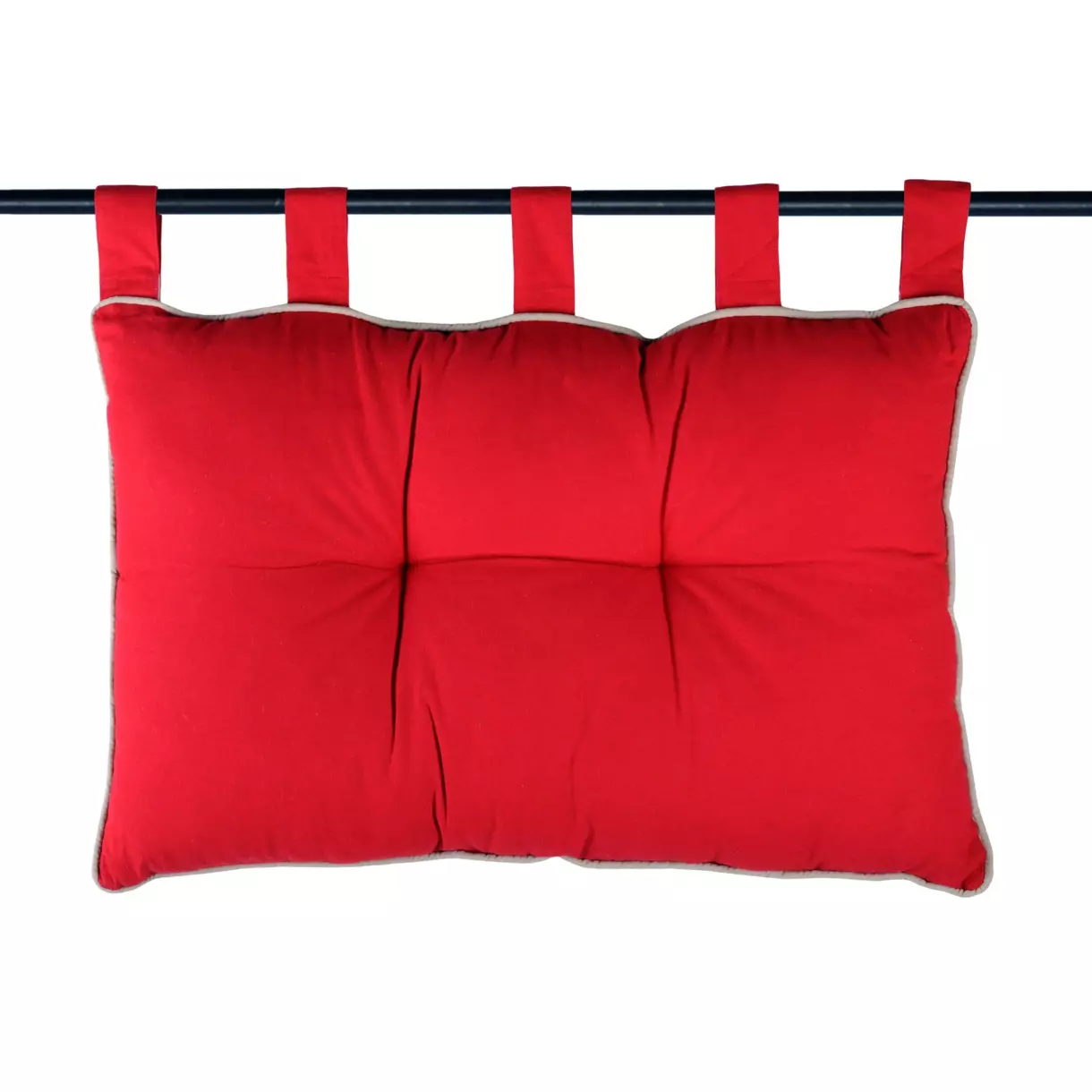 Tête de lit coton (70 cm) Duo Rouge 1