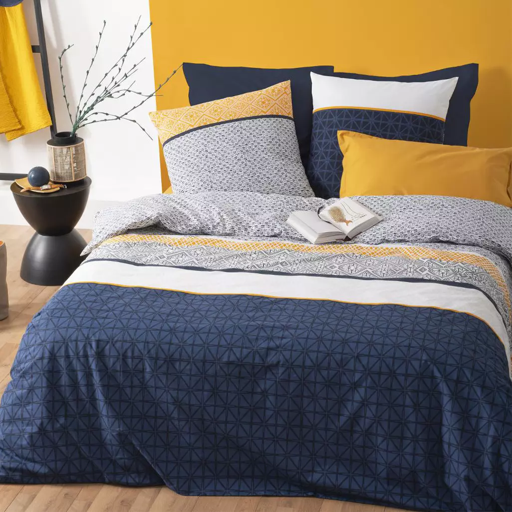Funda nórdica y dos fundas para almohadones (260 cm) Ray Etni Azul 1