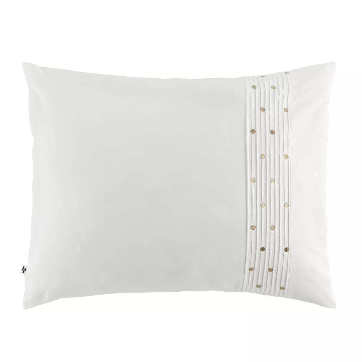 Taie d'oreiller rectangulaire brodée coton (70 cm) Agathe Blanc 1