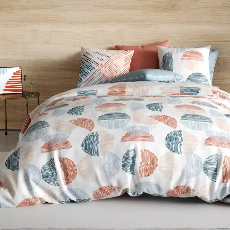 Funda Nórdica y dos fundas para almohada en algodón (240 cm) Halley Multicolor 1