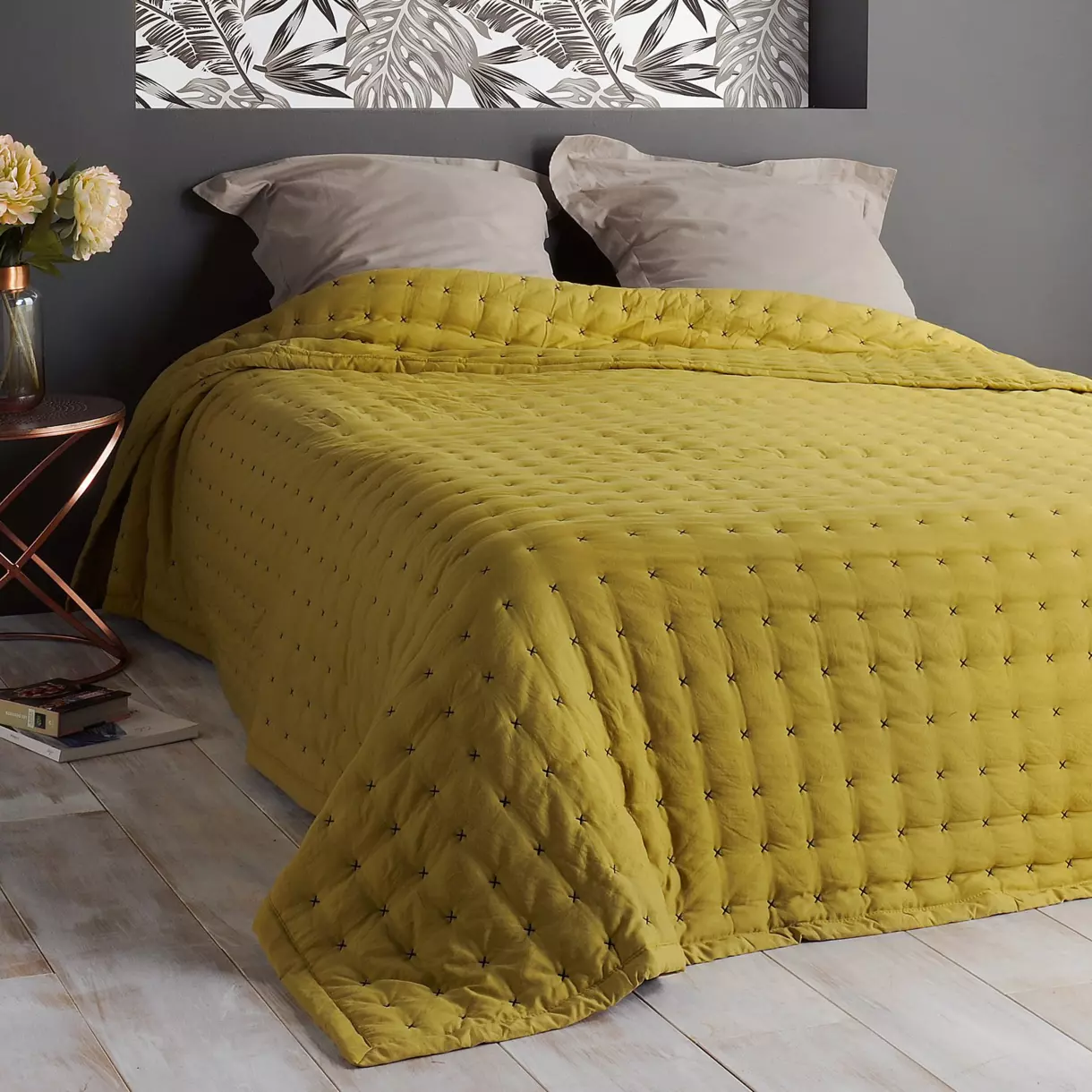 Couvre-lit (230 x 250 cm) Paloma Vert anis 1
