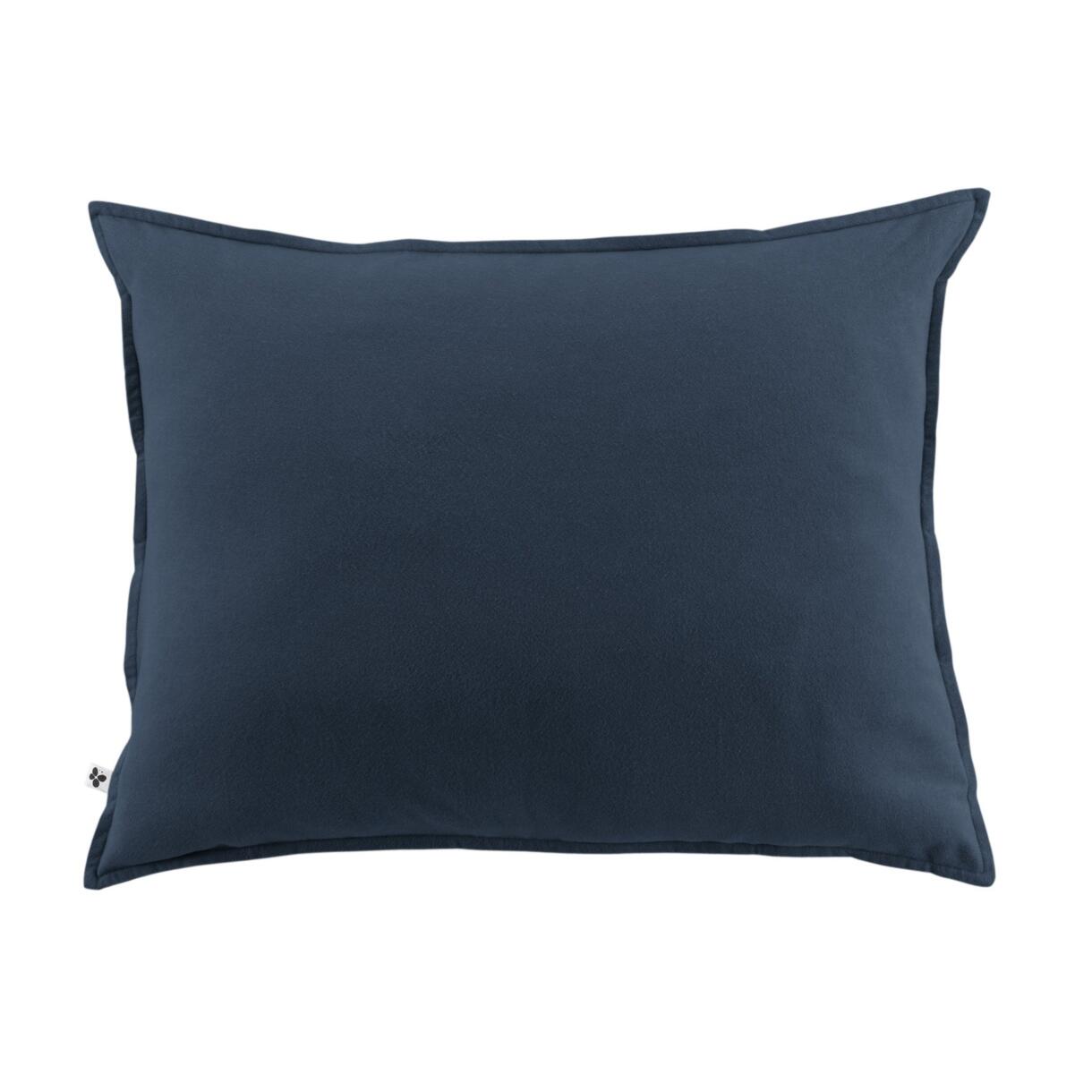 Taie d'oreiller rectangulaire flanelle de coton (70 cm) Candice Bleu nuit 1