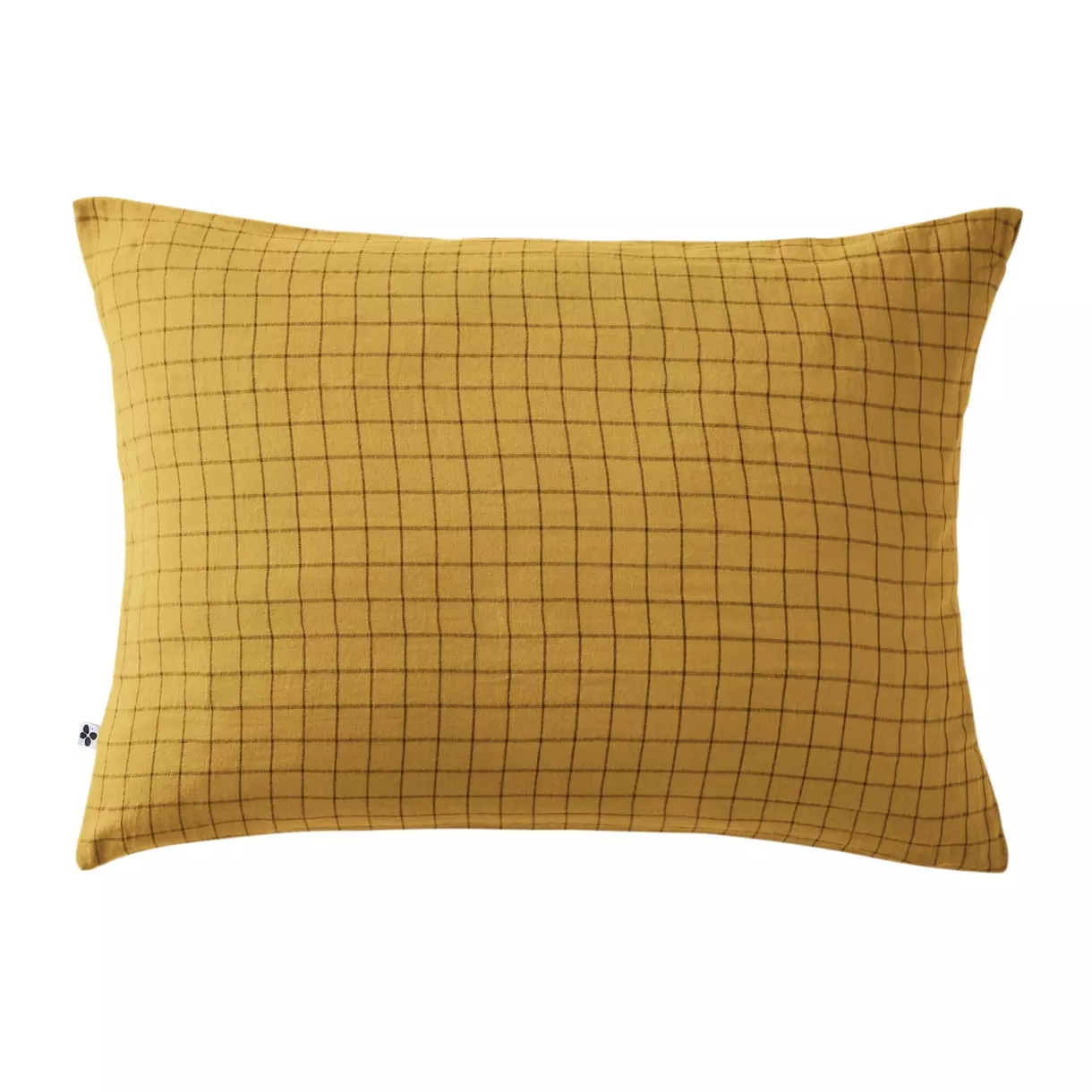 Taie d'oreiller rectangulaire gaze de coton (70 cm) Gaïa Mix Jaune safran 1
