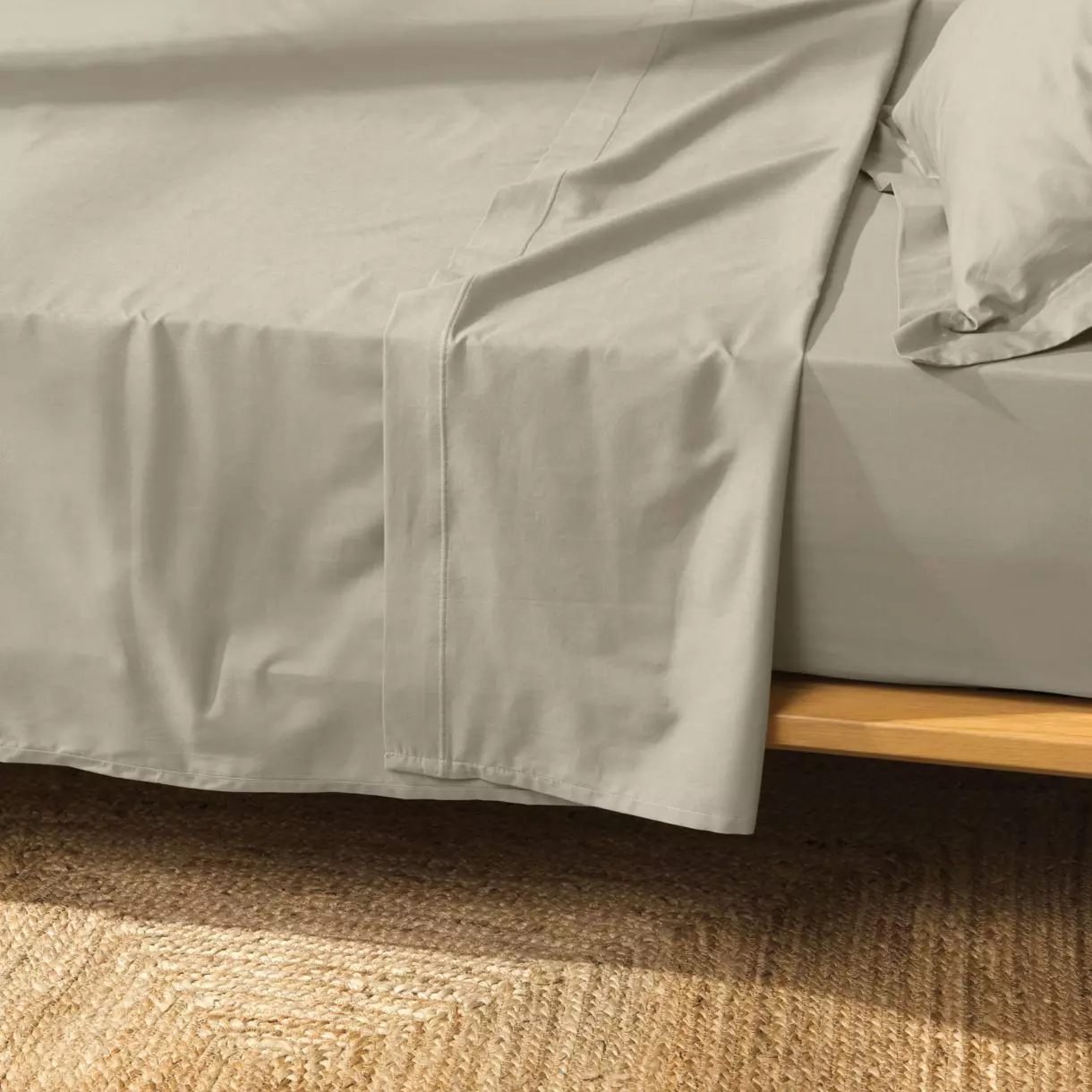 Sábana encimera en algodón bio (180 cm) Biolina Topo 1