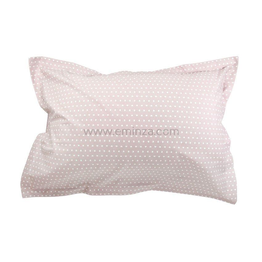 Taie d'oreiller rectangulaire coton Glamour Rose 1