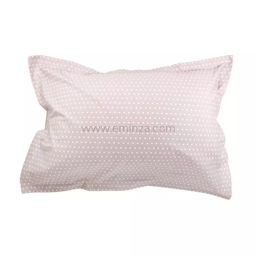 Taie d'oreiller rectangulaire coton Glamour Rose 1