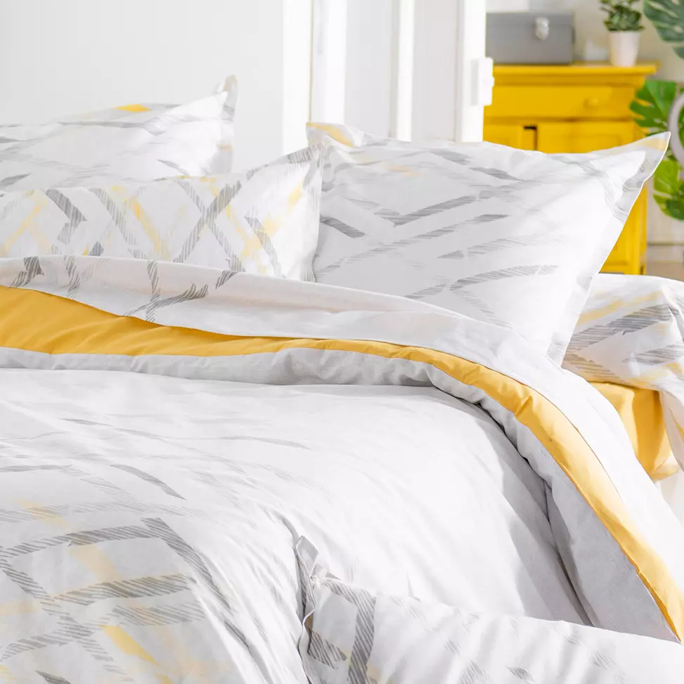 Funda para almohada cuadrada algodón Vermont Blanco 1