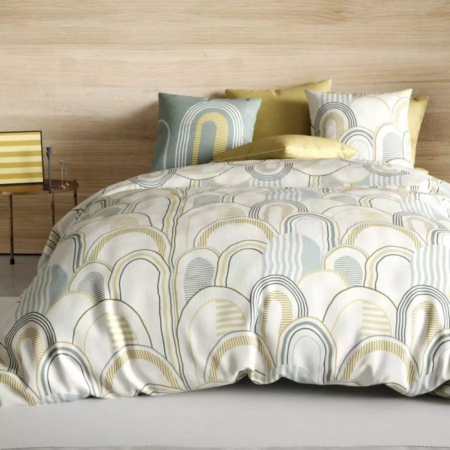 Juego de sábanas en algodón cama 90 cm 3 piezas Colizé Beige 1