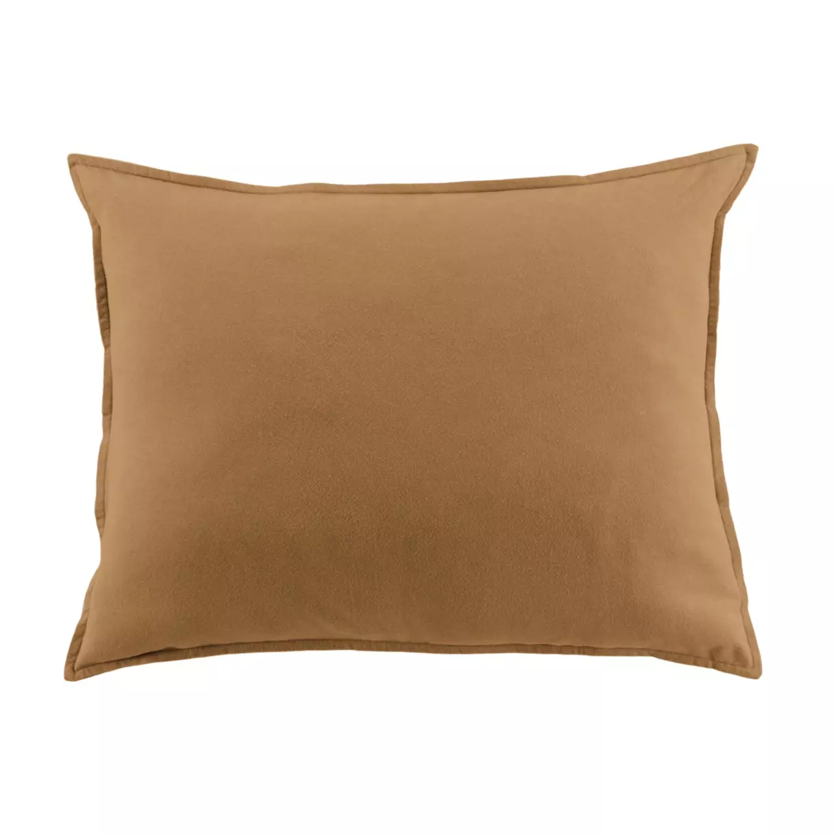 Funda de almohada rectangular en franela de algodón (70 cm) Théa Camello 1