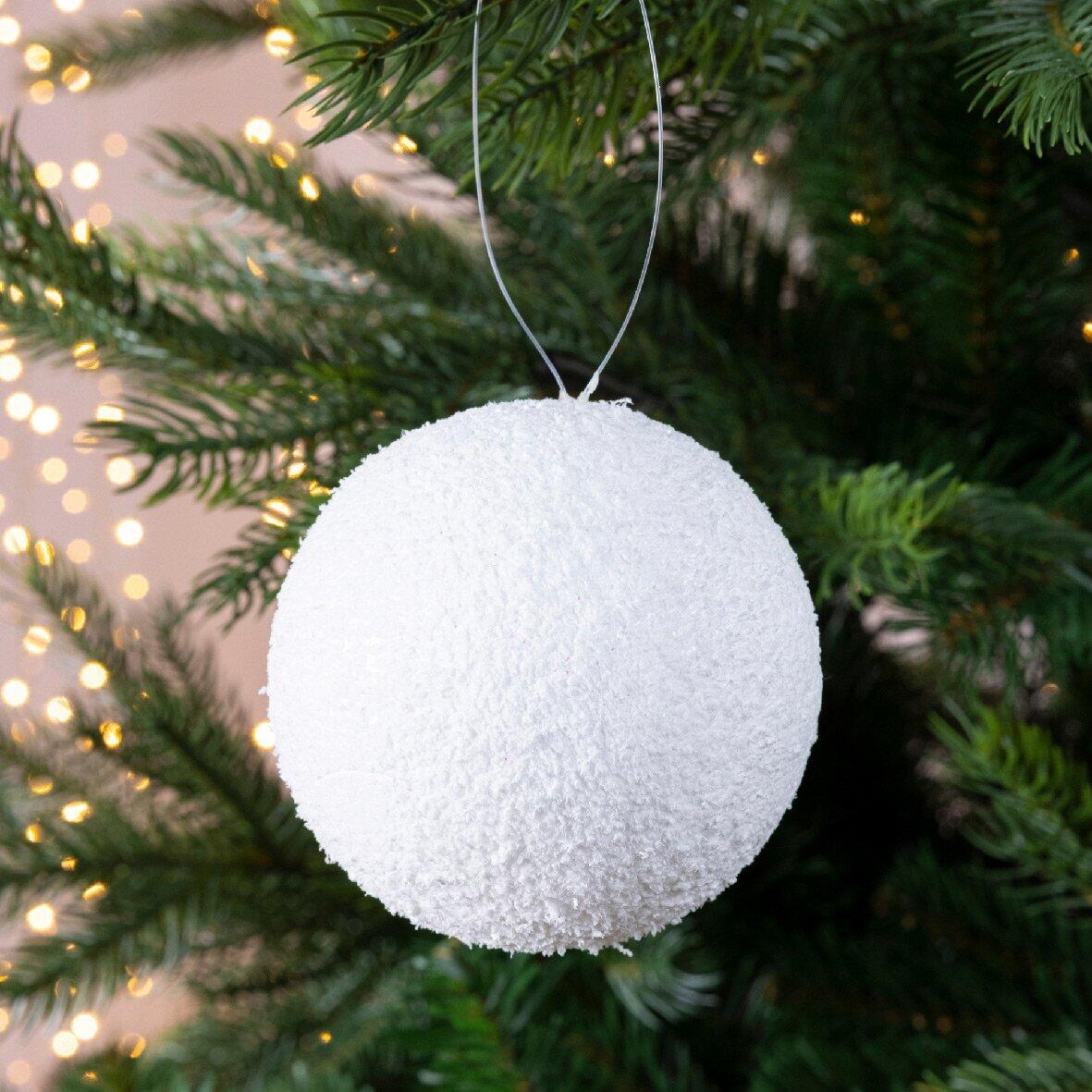 6er Set Weihnachtskugeln (D80 mm) Loula  Weiß 1