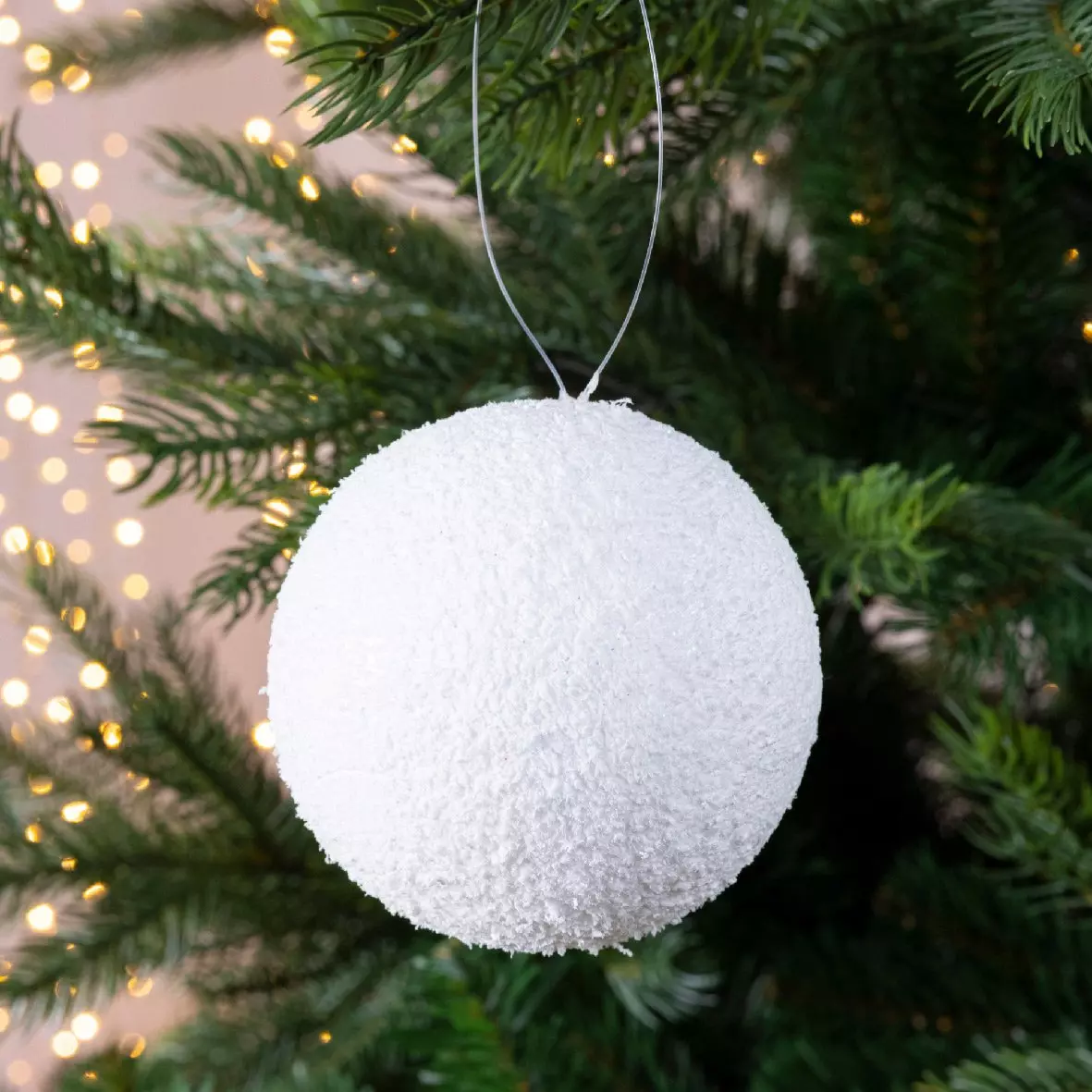 Lot de 6 boules de Noël (D80 mm) Loula Blanc 1