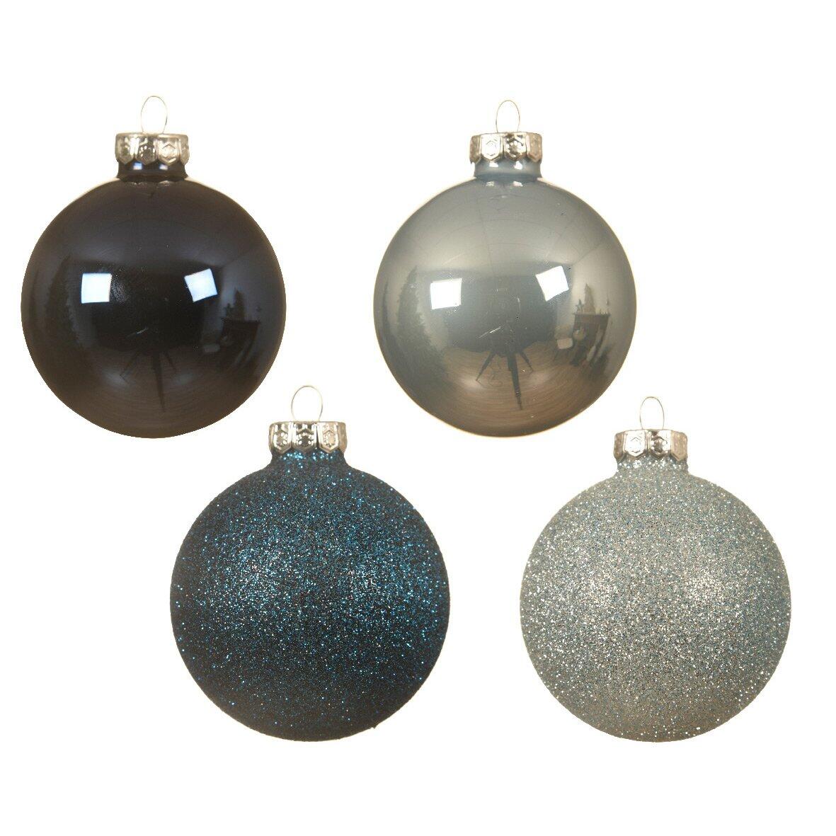 Lote de 42 bolas de Navidad en vidrio (D60 mm) (D50 mm)  Domeona Misty blue/ Azul noche 1