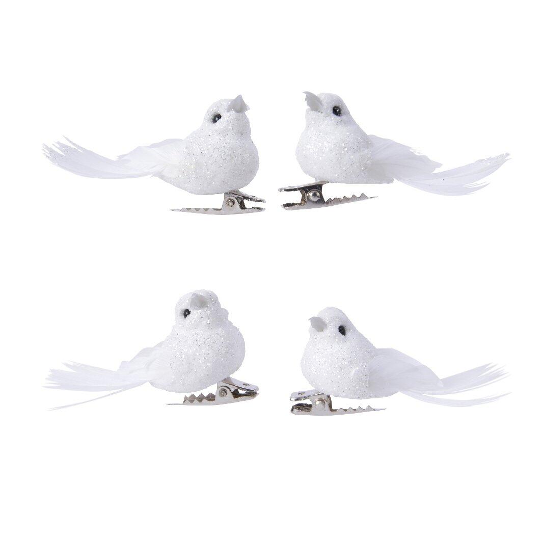 Set van 4 vogels Caribana Wit 1