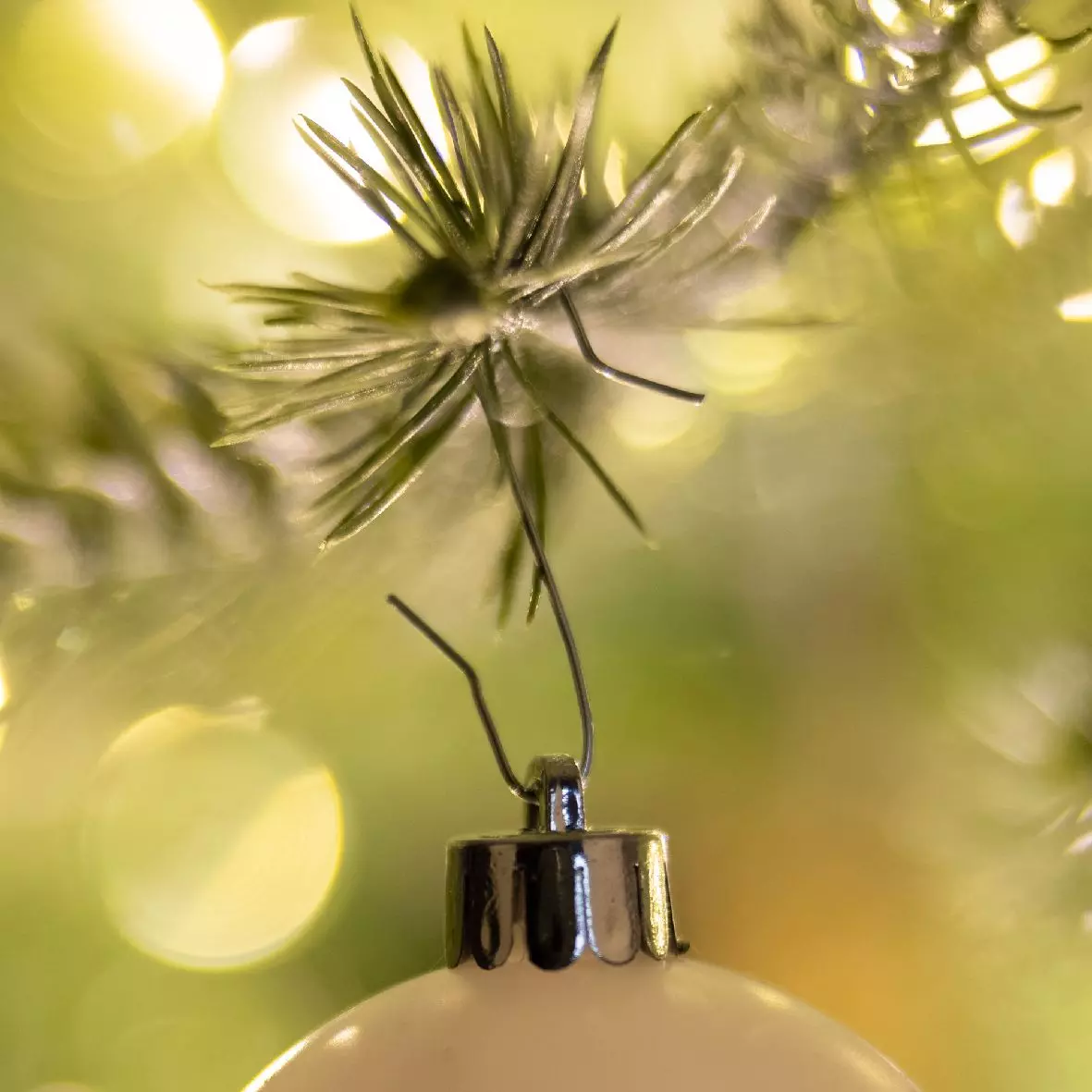 Kerstbalhaakje zilver 1