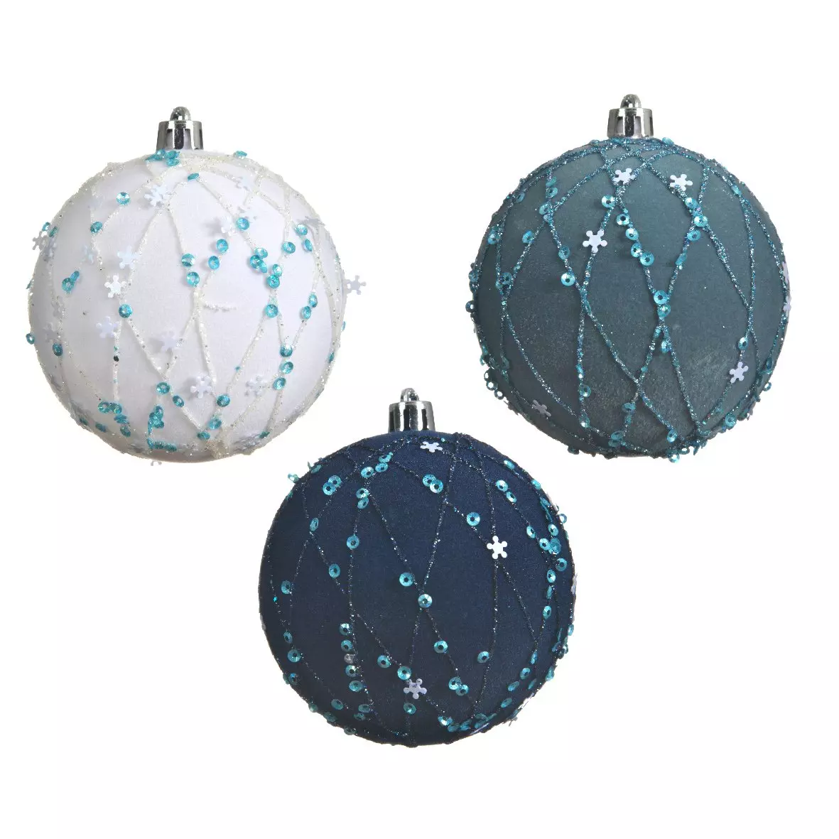 Lot de 12 boules de Noël (D80 mm) Constellation Bleu nuit 1