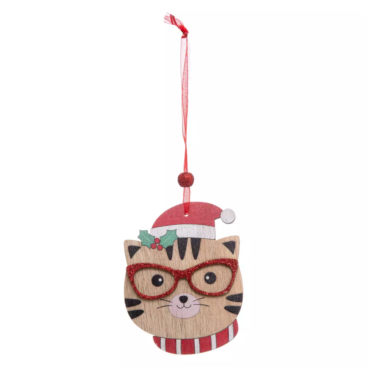 Kat set van 4 hangdecoratie Veelkleurig 1