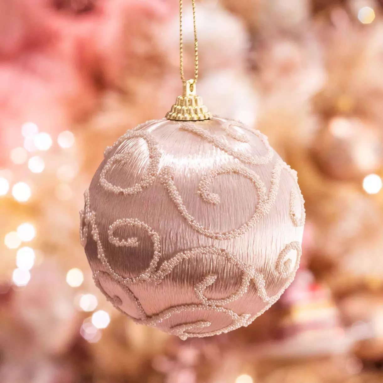 Lote de 12 bolas de Navidad (D80 mm) Cyria Perla 1