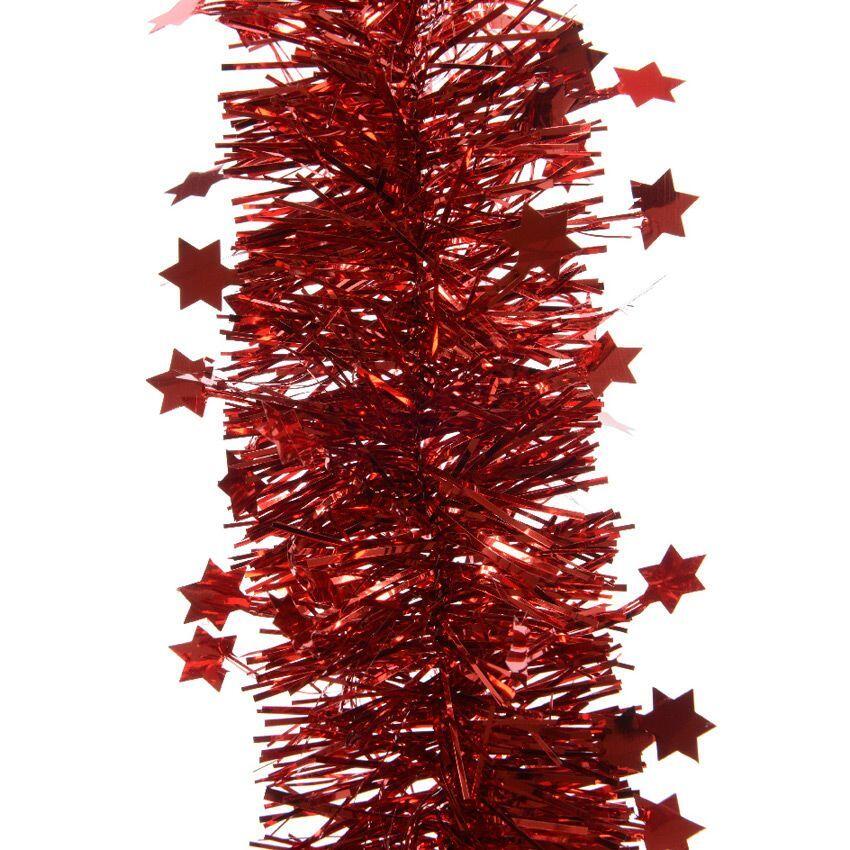 Guirnalda de Navidad (D10 cm) estrellada Alpine Rojo 1