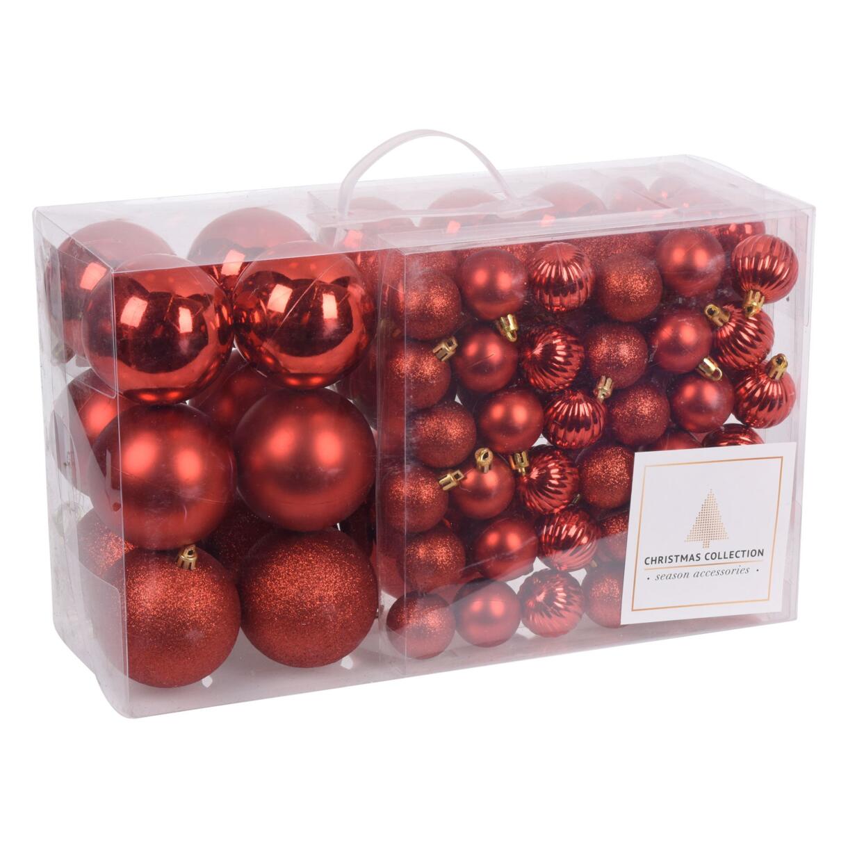 Lot de 94 boules de Noël  Season Rouge 1