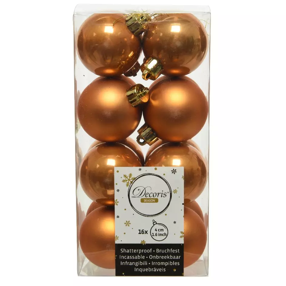 Lote de 16 bolas de Navidad (D40 mm) Alpine Ambar 1