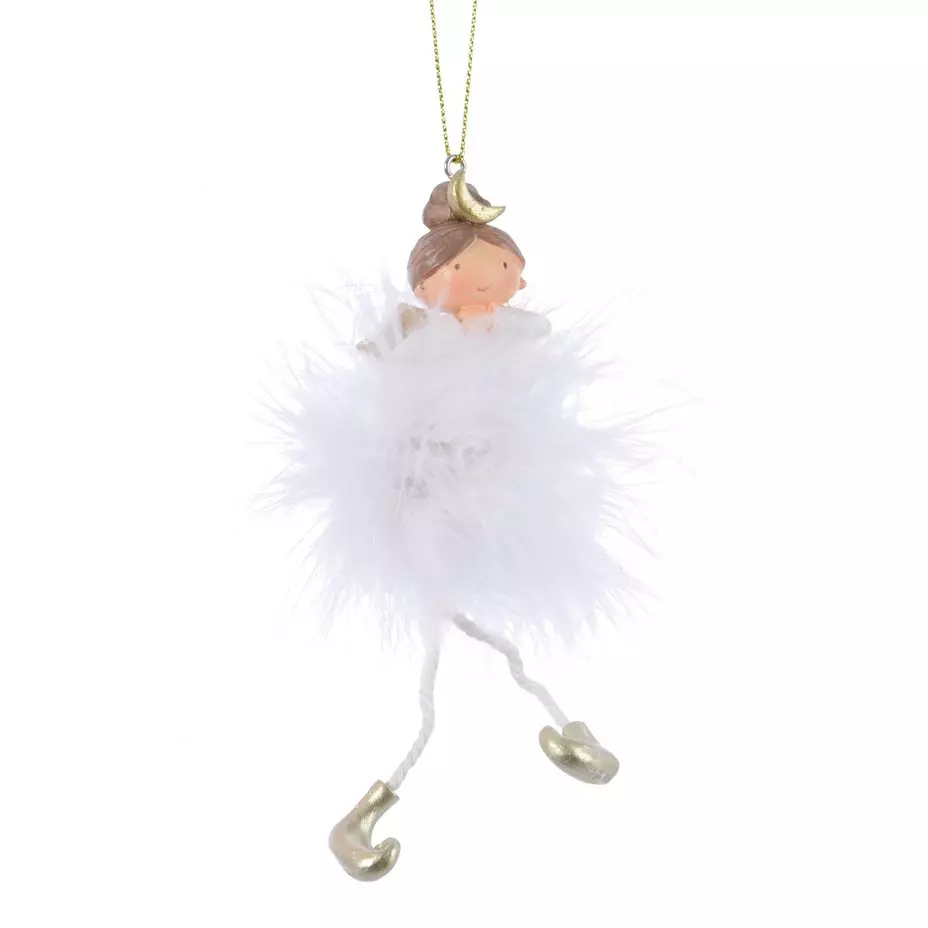 Ange à suspendre Danseuse Blanc 1