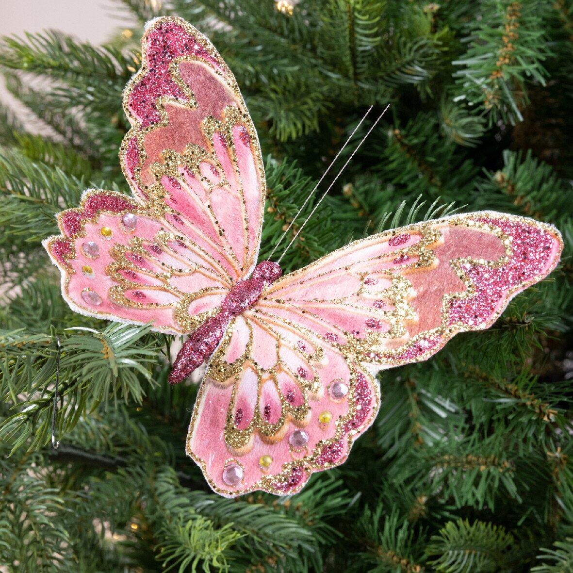 Set van 2 vlinders Kerwan roze 1