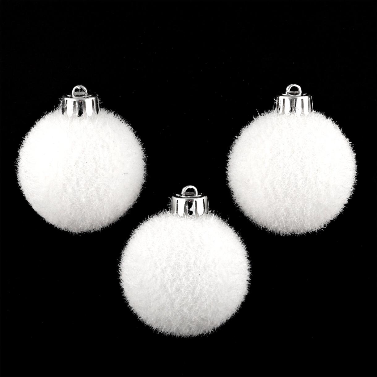 Lote de 3 bolas de Navidad (D60 mm) Bouba Blanco 1