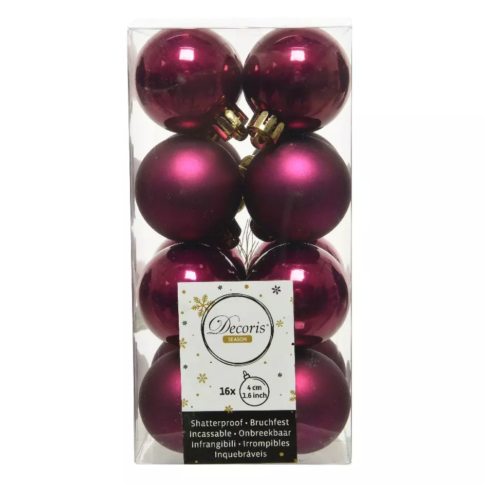 Lot de 16 boules de Noël (D40 mm) Alpine Magnolia 1
