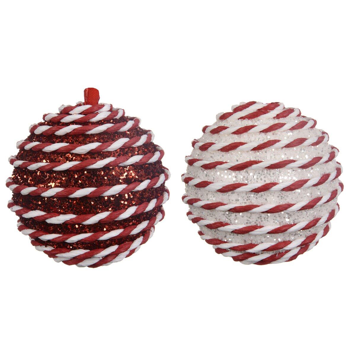 Confezione di 12 palline di Natale (Ø80 mm) Emina Rosso 1