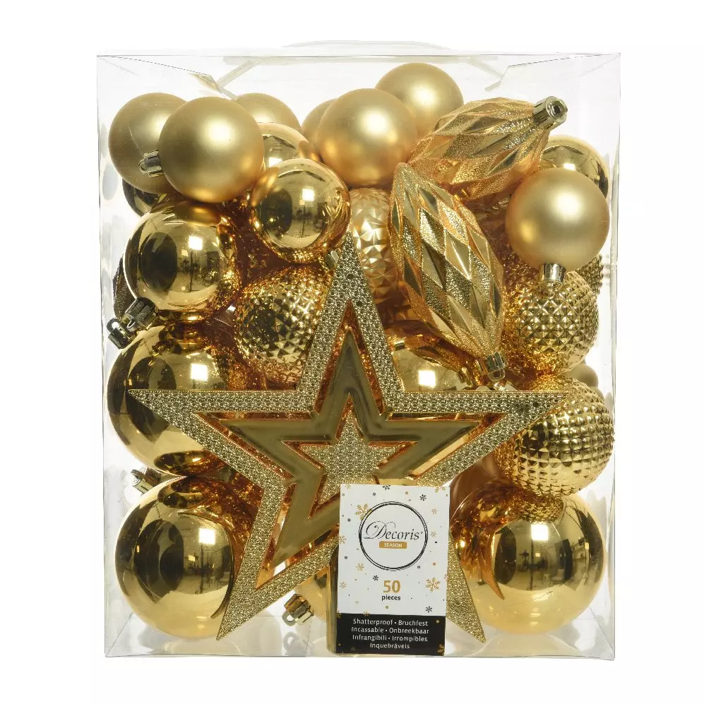 Kit de decoración para árbol de Navidad Mély Oro 1