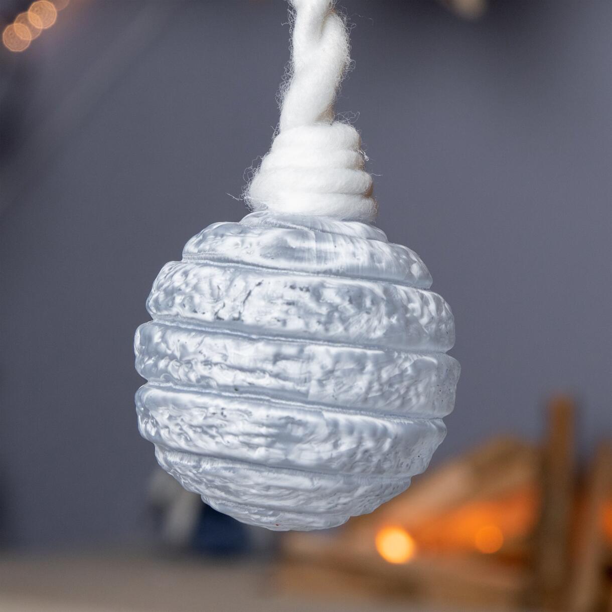 Confezione di 3 palline di Natale (D80 mm) en verre Silva Celeste 1