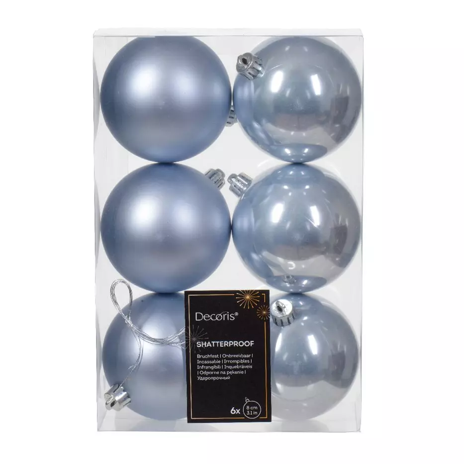 Lote de 6 bolas de Navidad (D80 mm) Alpine 1