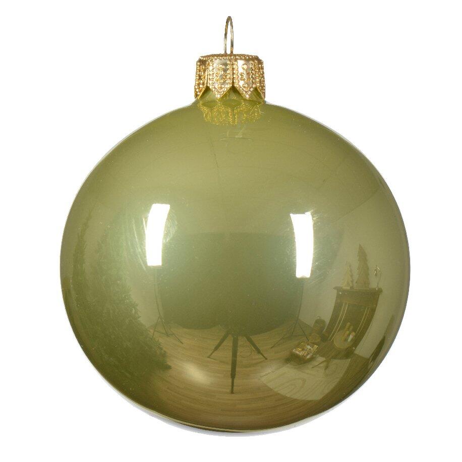 4er set Weihnachtskugeln aus Glas (D100 mm) Arctique Glänzend Pistaziengrün  1
