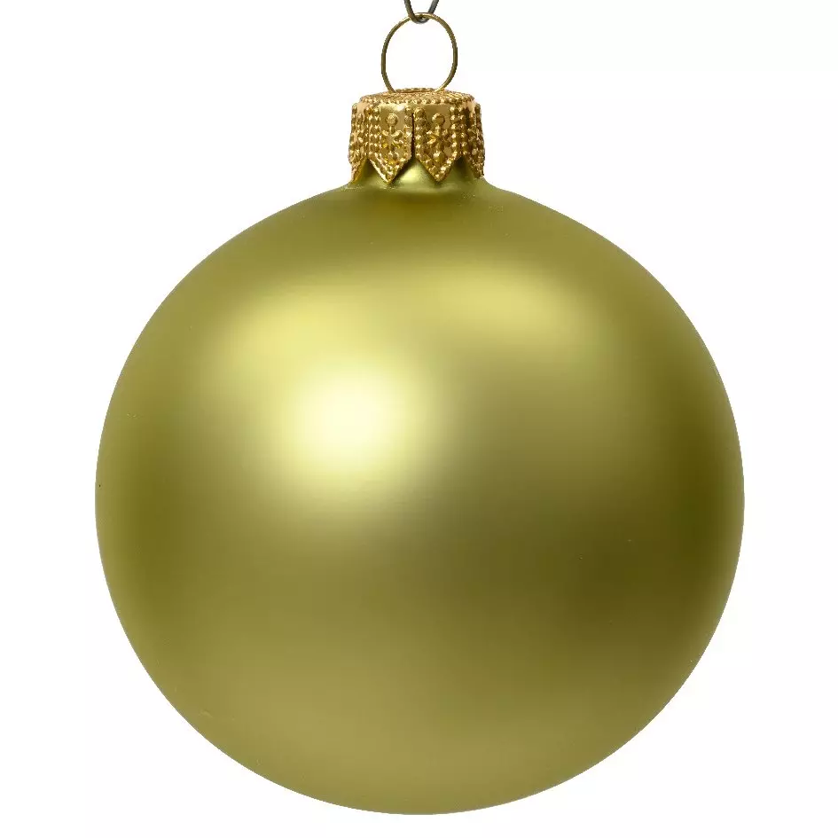 Set van 4 glazen kerstballen (D100 mm) Arctique mate Pistachegroen  1