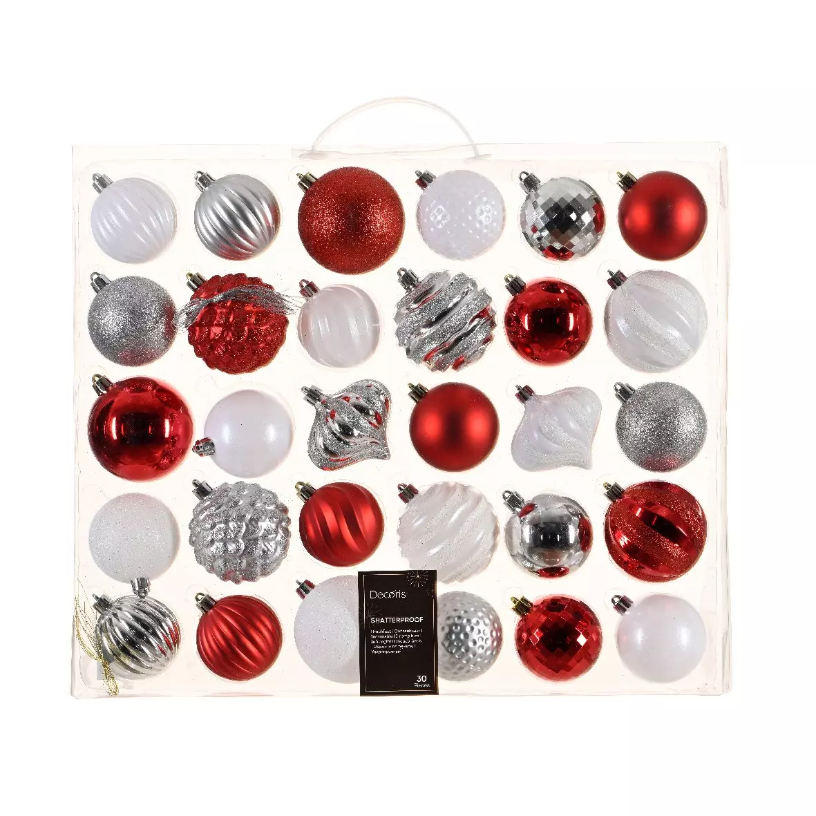 Kit kerst hangdecoratie Agéna Rouge, Blanc et  zilver 1